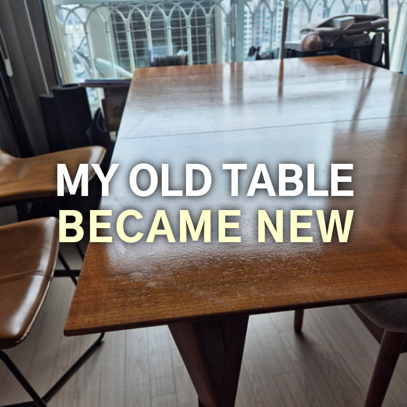 [INSTAGRAM POST] My old wooden table became brand new